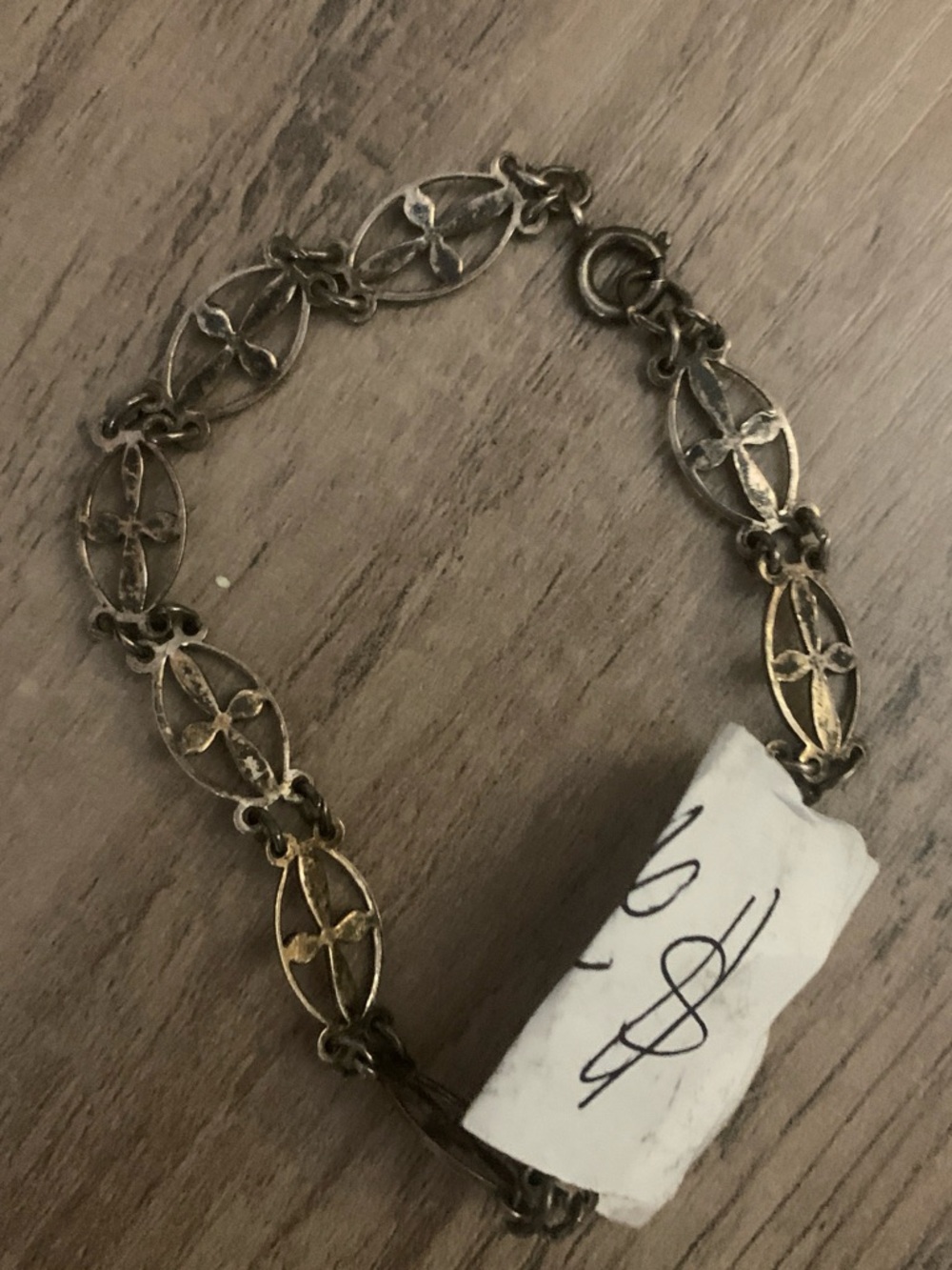Vintage-Style Oval Link Bracelet in sterling silver
